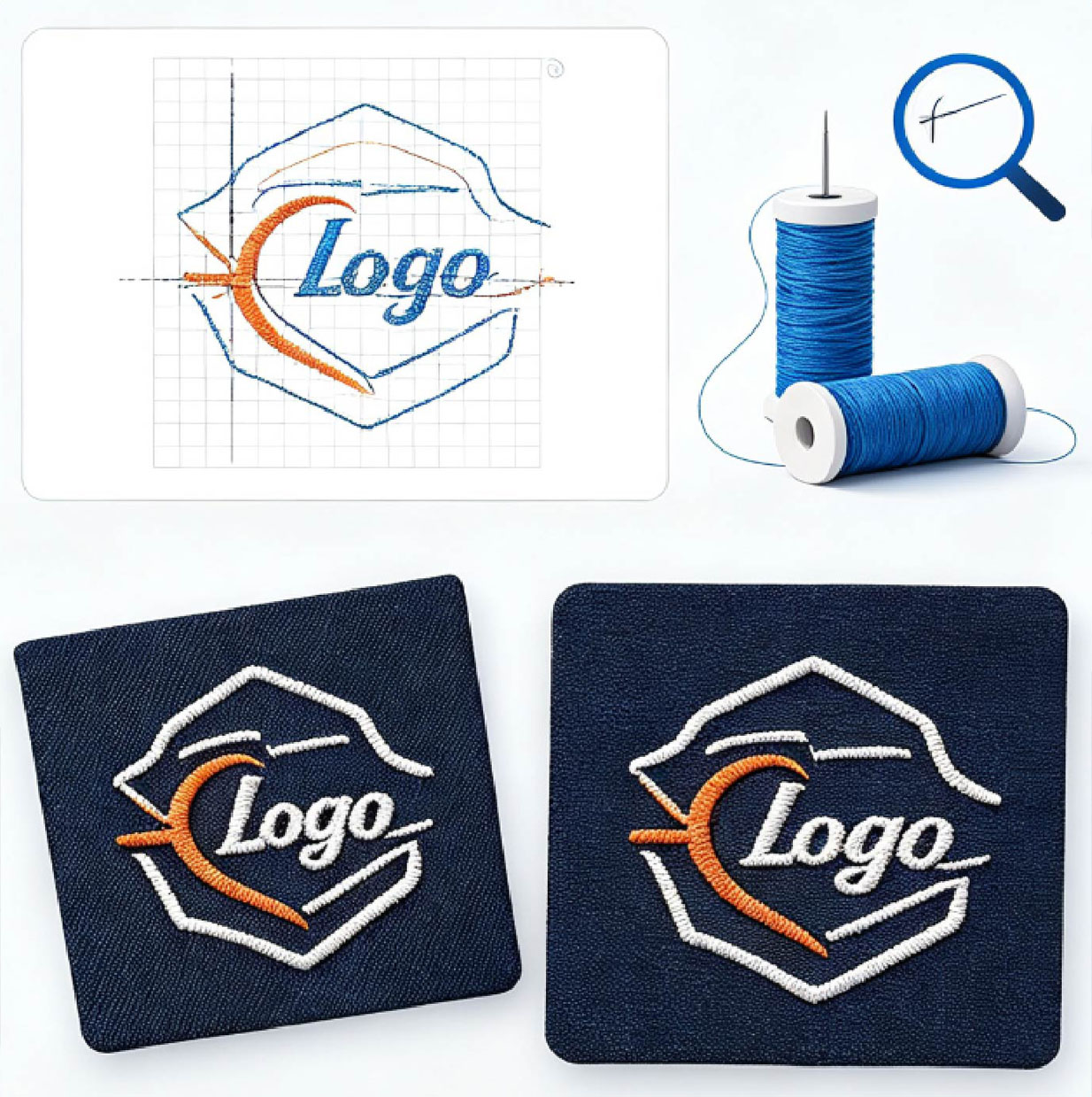 Logo digitizing samples