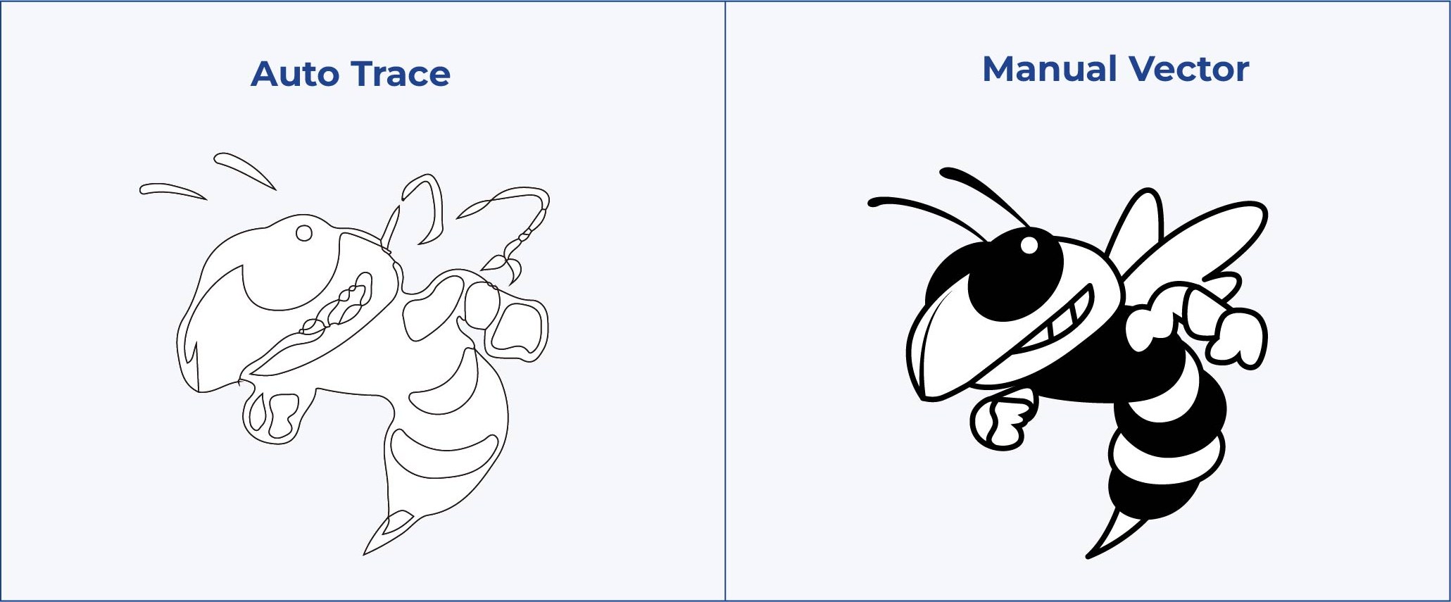 Auto Trace vs Manual Vector comparison